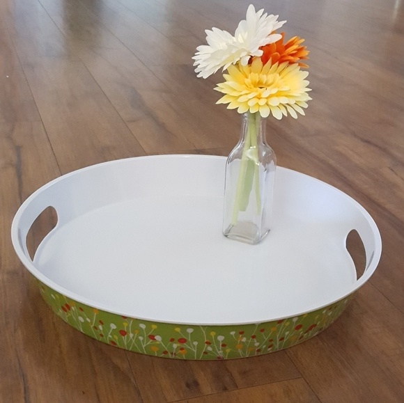 Retro - Green Orange & White Serving Tray - Picture 1 of 4
